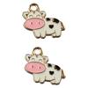 60 Pezzi 60 Pezzi Animali Lega Smalto Ciondoli Fai da Te Mucca Charms Orecchino