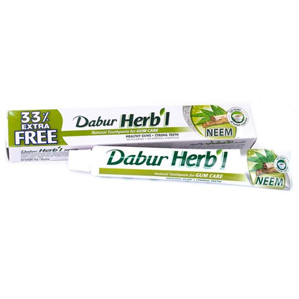 

Аюрведична зубна паста з ним, Herb l Neem Toothpaste, Dabur 100г (43634034) 100g