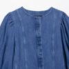 Spring/Summer 2025 Women's Elegant Round Neck Washed Denim Dress