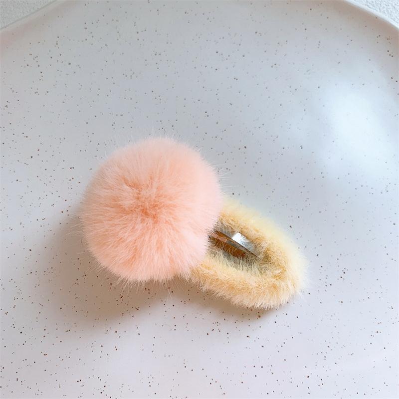 Cute Furry Hair Clip For Kids Fluffy Ball Barrette Girls Plush Hairclip Baby Pompoms Hair Tie Elastic Hair Rope Headdress