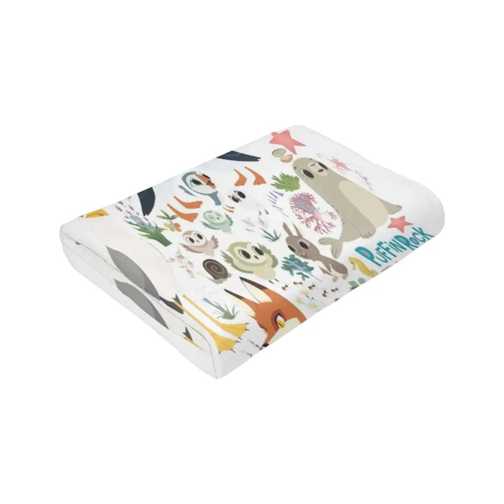 Puffin Rock Gift for Fans Puffin Rock Characters Throw Blanket Luxury Designer Blanket Soft Big Blanket