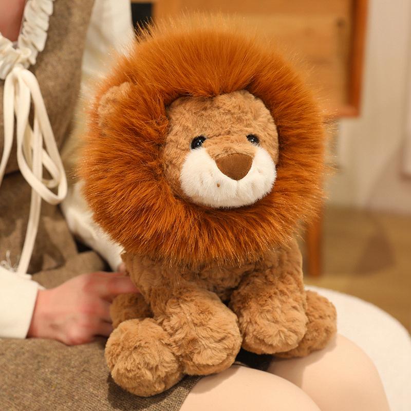 1Pc 25/35cm Fluffy Lion Plush Toy Stuffed Soft Animal Pillow Cartoon Lion Plushie Doll Appease Gift