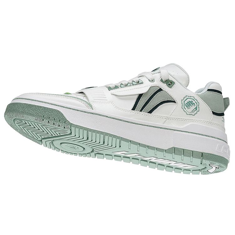 Li Ning Rookie Durable Lightweight Low-Top Skate Shoes Women Sneakers Off-White Green ABCS022-3