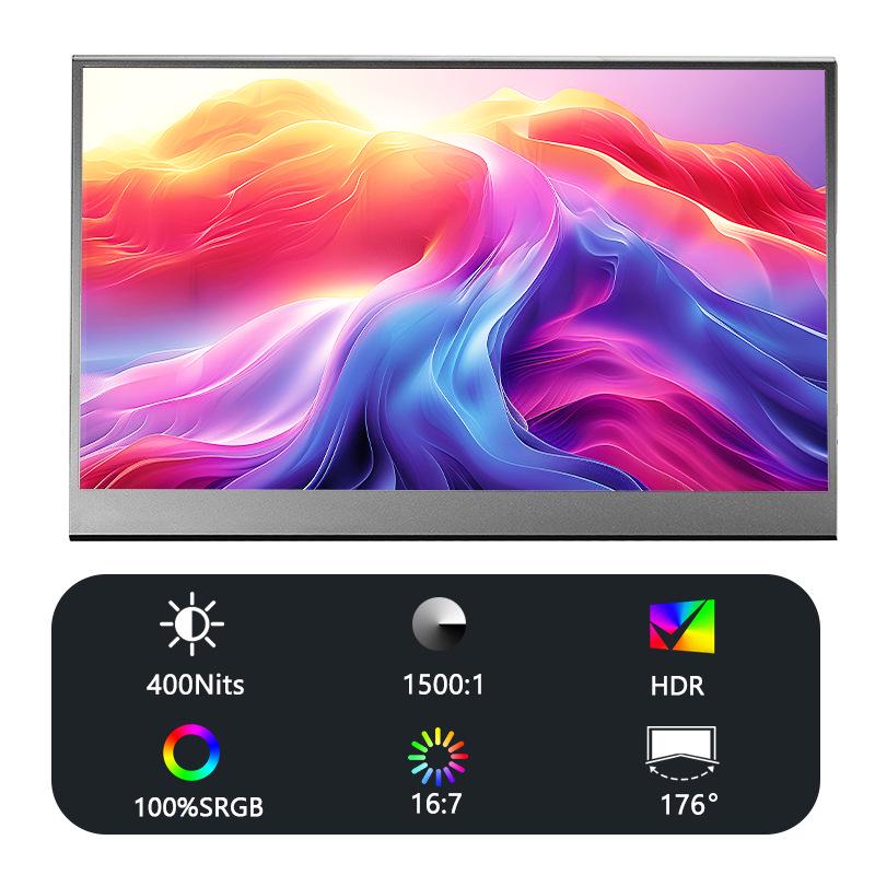 14" Esports Gaming Monitor, 1200P, Metal Shell, Single-Line Power, PS5 Extended Display