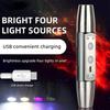 4-in-1 White Yellow UV 365nm/395nm LED LCD Flashlight Jade Detection Jewelry Money Ore Marker Stone Fluorescence Light Scor M4K3