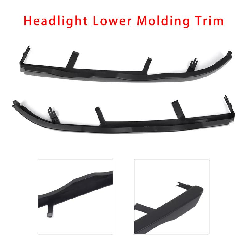 Artudatech 2PCS Front Bumper Headlight Lower Molding Trim For BMW 3 Series E46 4Door 98-01 Car Accessories