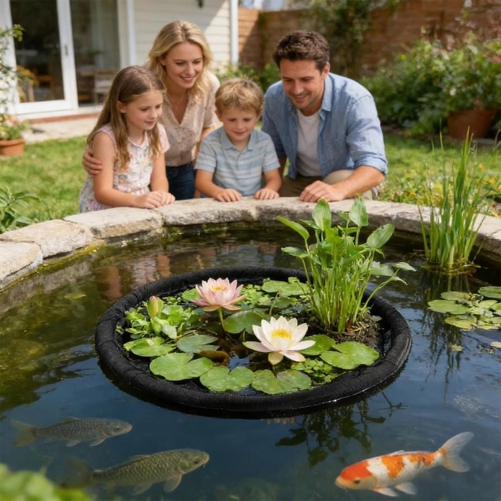 Round Floating Plant Protector Reusable Floating Plant Guard Pond Plant Protector Pool Planting