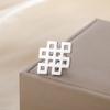 Dawapara Vintage Endless Knot Symbol Brooches Good Luck Chinese Knot Brooch Lapel Pin Stainless Steel Accessories