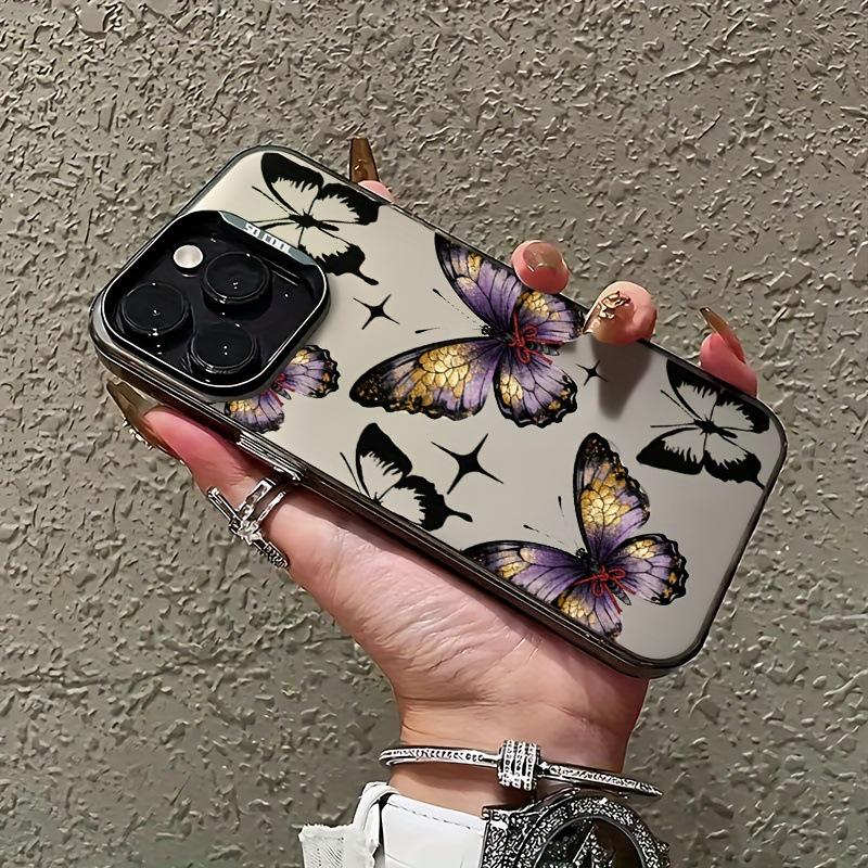 

Phantom Color Butterfly iPhone Case: Compatible with iPhone 12 Pro Max, 14 Plus, 15, 16, and 17 - Advanced Laser Silver iPhone 13