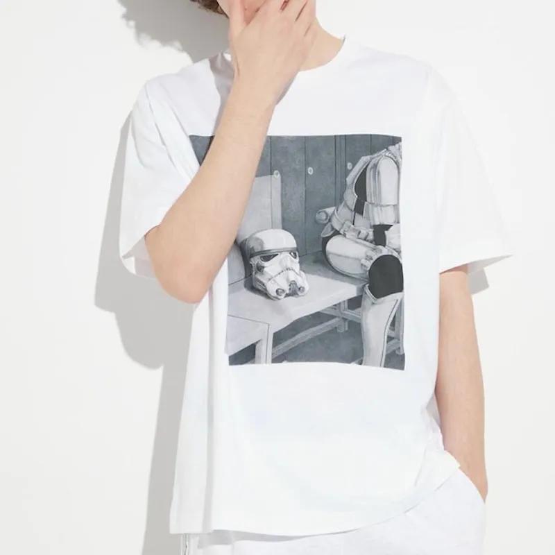 UNIQLO Disney UNIQLO , SS23 T-Shirts Men's White Crew Neck Moderate (Unisex) T-Shirts 463094 00