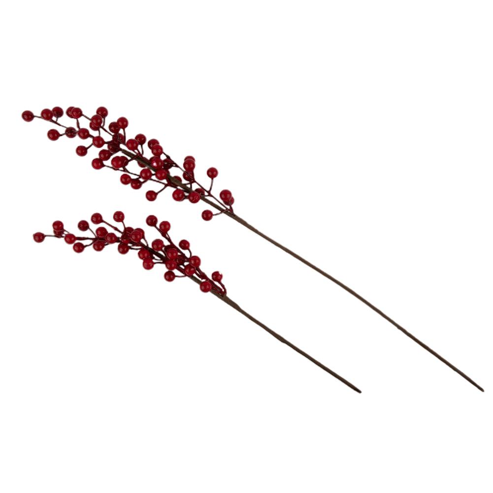 Stems Holly Artificial Berry Home Plastic Red Rich Fruit Simulation Tree 3/4branches Beautiful Festive Wedding