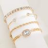 Alloy bracelet new jewelry women's exaggerated irregular versatile light luxury niche diamond bracelet