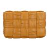 Bottega Veneta Borsa a Spalla Donna Cassette Muse Finitura Ottone Intreccio Pelle Pieghettata Tessuta Marrone 717089V2FY17713