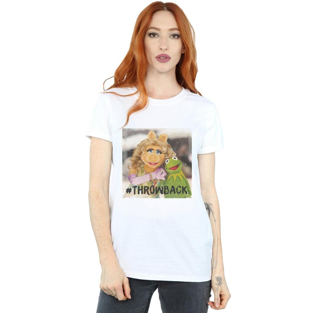 Disney Womens/Ladies The Muppets Throwback Photo Cotton Boyfriend T-Shirt