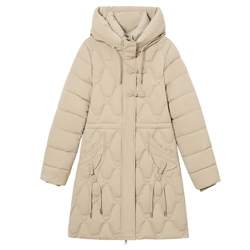 2025 cotton clothes for women winter medium and long new loose cotton-padded jacket thick cotton-padded coat