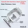 1pc T-Shaped Square Clamp 304 Stainless Steel Fixed Holder Clip C-clamp  Hardware Fasteners