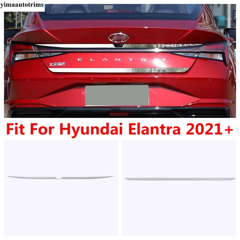 Rear Tail Door Strip Tailgate Trunk Decoration Cover Trim For Hyundai Elantra - Stainless Steel Accessories Exterior Kit