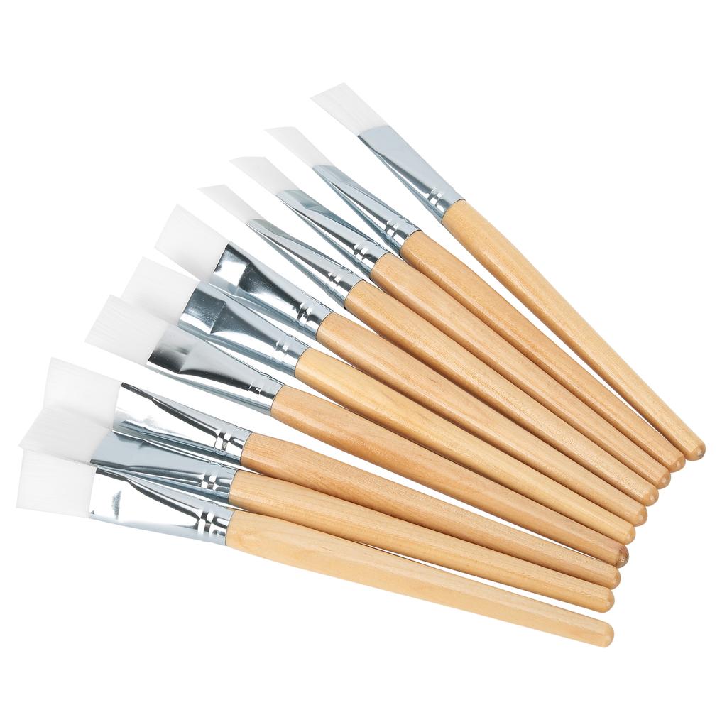 Facial Mask Brushes Soft Hair Mud Applicator DIY Skin Care Tool with Wooden Handle