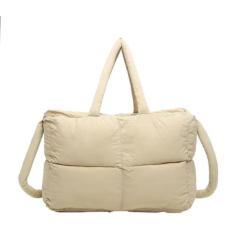 Codzienne modne wszechstronne jednokolorowe torby na ramię z nylonu ekskluzywny design super fajne torby z osobowością