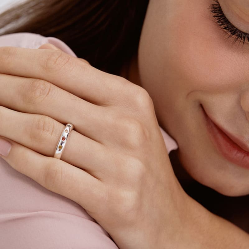 Tatiana (SILVER925) Dot Cubic Ring CR1819