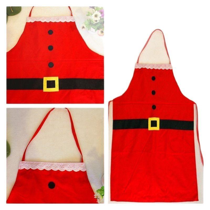 Family Baking Santa Claus Apron for Adults Kids Christmas Kitchen Fun Festive Cooking Holiday Home Accessories