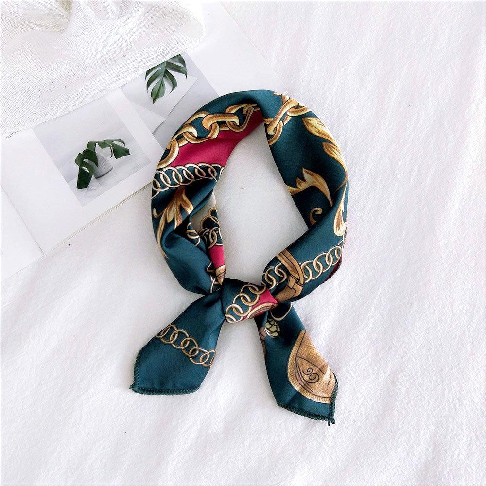 50 Seiden-Carrés: Vielseitige Frühlings-/Sommer-Halstücher für Damen - Koreanischer Stil