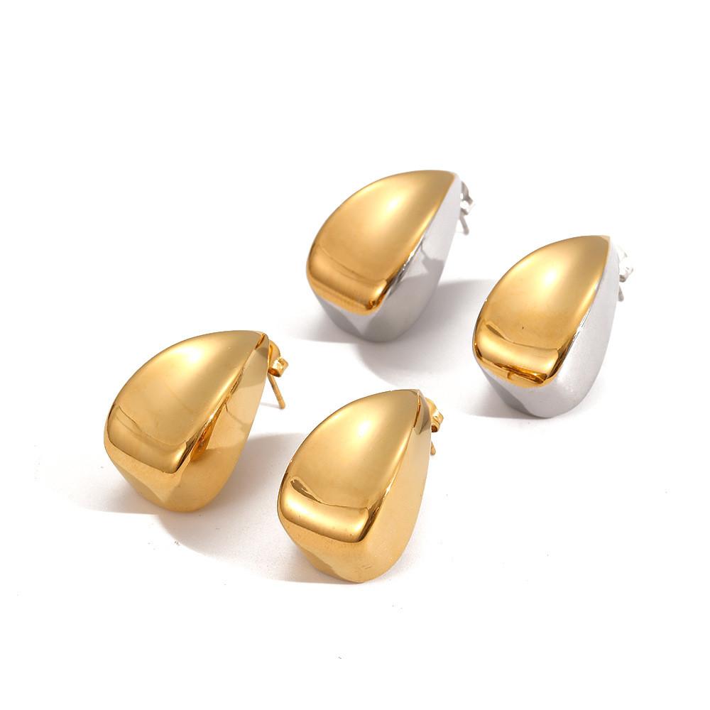 Stainless Steel Water Drop Earrings With Irregular Shape For Trendy Women Gift