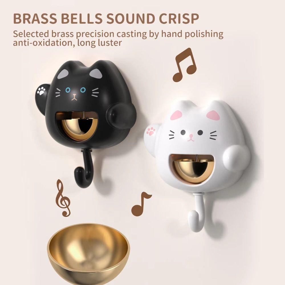 Cute Cat Magnetic Doorbell with Hook Entrance Door Bell New Wind Chime Pendant Home Decor