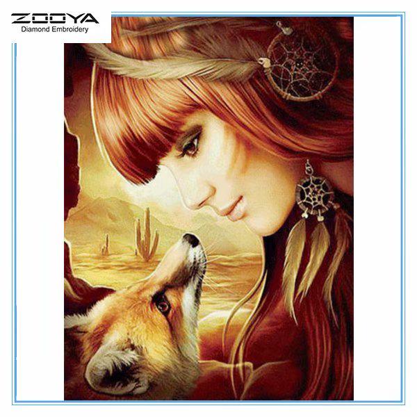 

ZOOYA DIY 3D Алмазная вышивка Крестиком Домашний декор Лиса