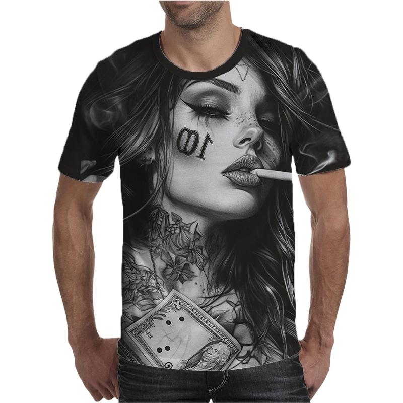 Fashion Nun Graphic T Shirts For Men Summer Trendy Hip Hop 3D Printed Streetwear