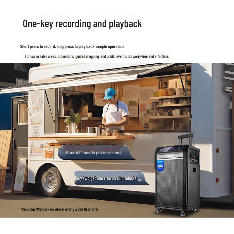 Philips 15-inch Portable Bluetooth Karaoke Speaker