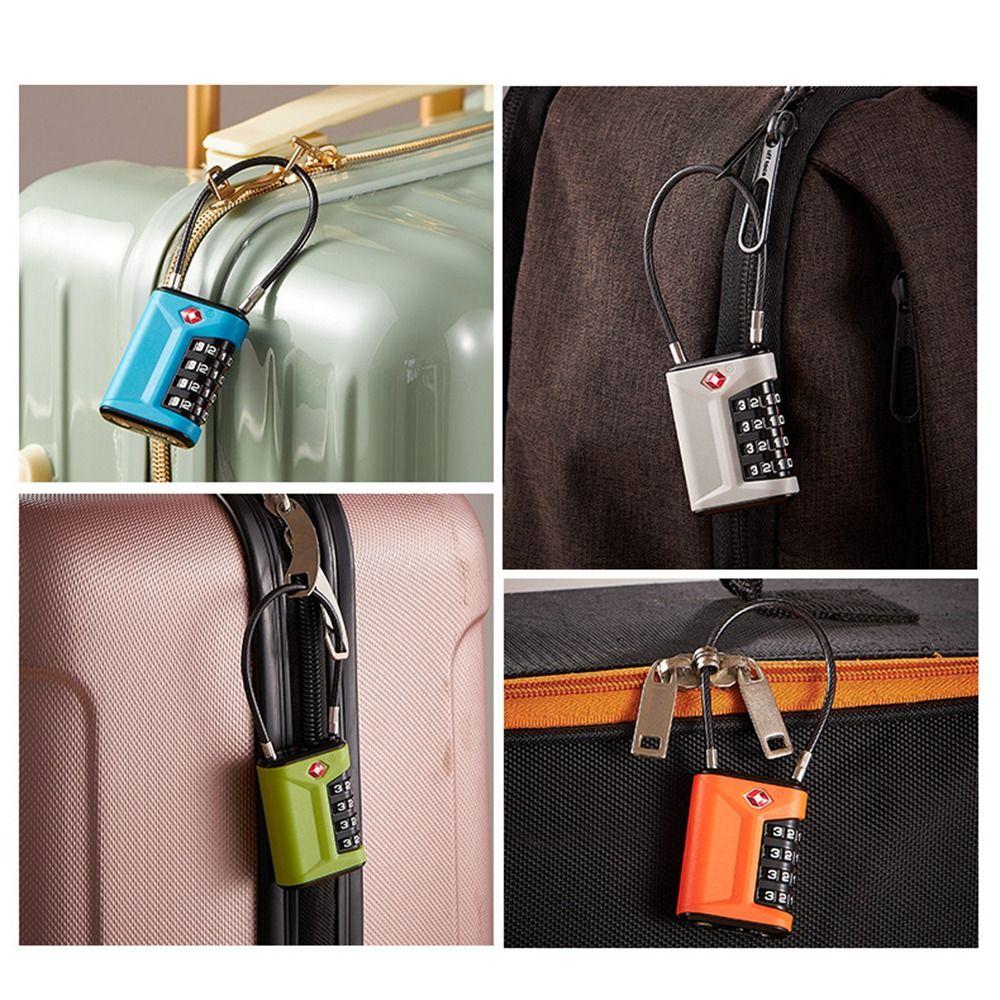 TSA 4 Digit Combination Lock Padlock Cabinet Padlock Portable Luggage Coded Lock for Travel