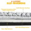 Self-Heating Pet Pads Blanket Puppy Pad Warm Cushion Mat for Cats Dogs Washable Pets with Thermal Body Heat Reflecting Core Pad