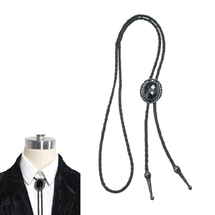 Mens American Bolo Tie Handmade Western Gem Stone Jewelry Cowboy Necklace Chain
