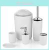 Badezimmer-Accessoires-Set Sechs Teile Kunststoff Zahnbürstenhalter und Becher Organizer für Zuhause und als Geschenk
