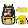Animation Cartoon Peripheral Printing Trend Lightweight Shoulder Backpack, Primary And Secondary School Student Leisure Schoolbag Three-Piece Set