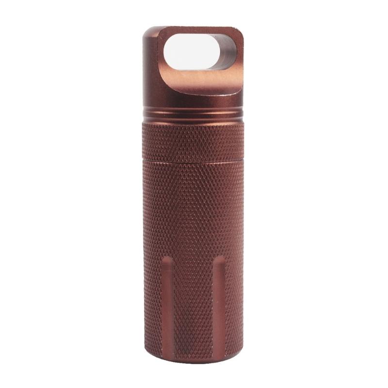 Pocket Pills Case Holder Waterproofs Aluminum Alloy Pills Box Keychains Portable Seal Medicine Storage Bottles