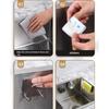 Kitchen Non Perforated Stainless Steel Storage Rack, Wall Mounted Pot Cover Rack, Cabinet Bottom Cutting Board Storage Rack