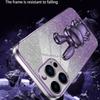 For iPhone 14 Pro Kickstand Case Cute Rabbit Electroplating Phone Shell