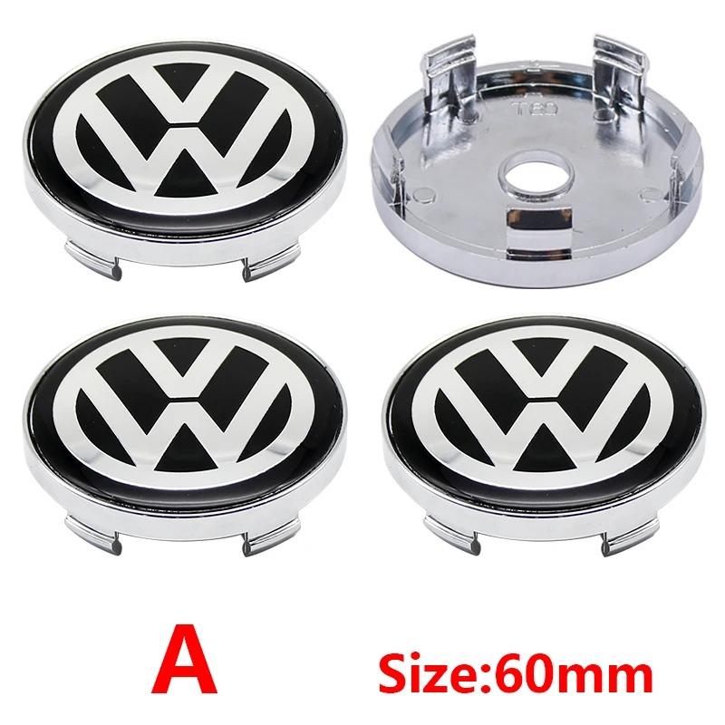 New 2026 4pcs 56mm Car Wheel Badge Center Sticker 60mm Wheel Hubcap Cover Accessorie For VW golf Passat R Rline GTI Polo CADDY Beetle zs0