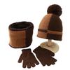 Autumn and winter hats Women's plush wool hats Winter cycling warm windproof and cold knitted hats Scarf gloves