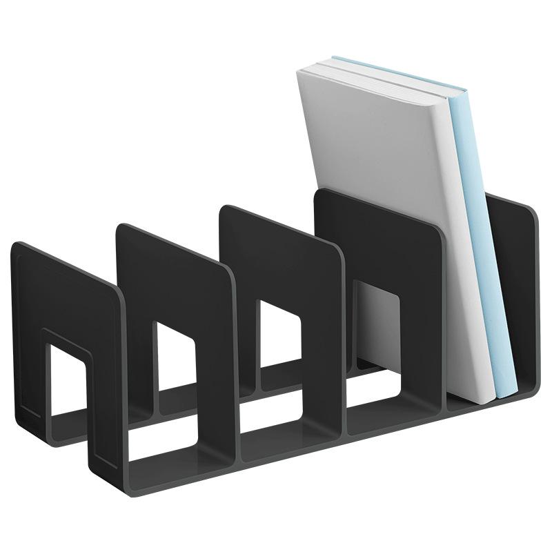 Thickened 4-Grid Plastic Book Stand and File Holder