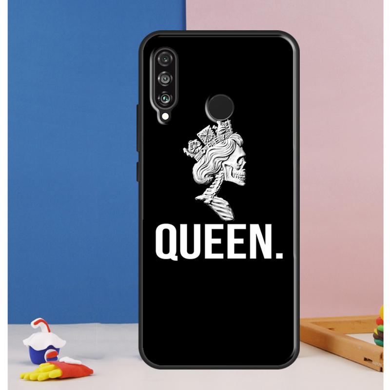 Cute King Queen Crown Case For Huawei Nova 10 9 SE 8i 11i 12i 12s Y60 Y61 Y70 Y90 Y72 Y73 Y91 P60 Pro P30 P40 Lite