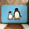 Tier B-Schwarz P-Pinguin Fußmatte Weiche Flanell-Fußmatte Geeignet für Eingangsbereiche, Wohnzimmer, Schlafzimmer und Badezimmer