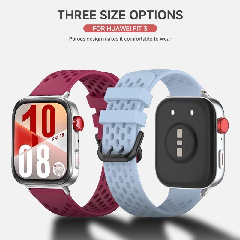 Silicone Strap For  Huawei Watch Fit 3/4/4 Pro Band Breathable Watchband Men Women Bracelet For Huawei Watch Fit 4/3/2/1 Correa