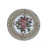 Retro European Oval Lace Embroidered Coaster Bedroom Study Kitchen Cup Table Mat Food Fruit Plate Cover Cloth Christmas Decor