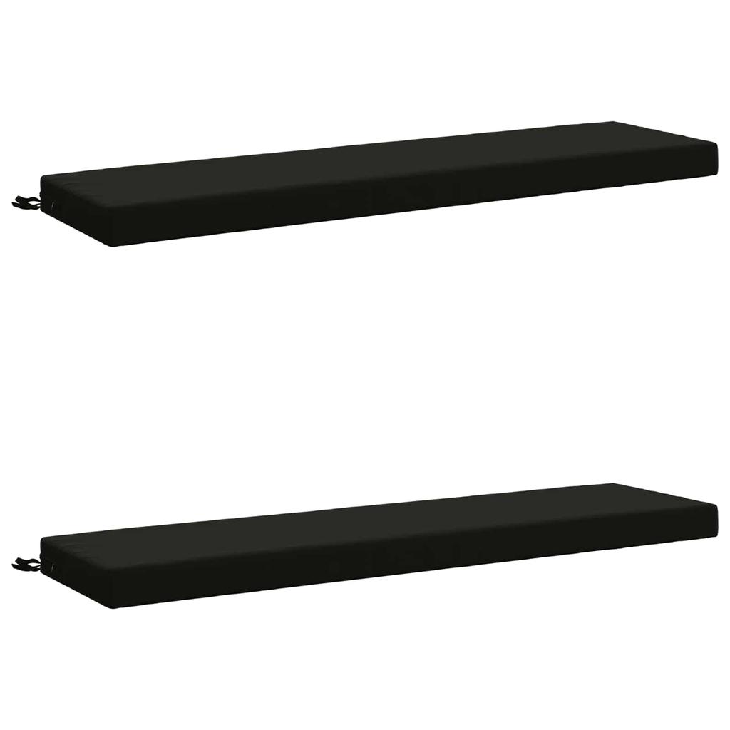 2 piece bench cushion set SOEST 2 pcs. 100percent Polyester Black