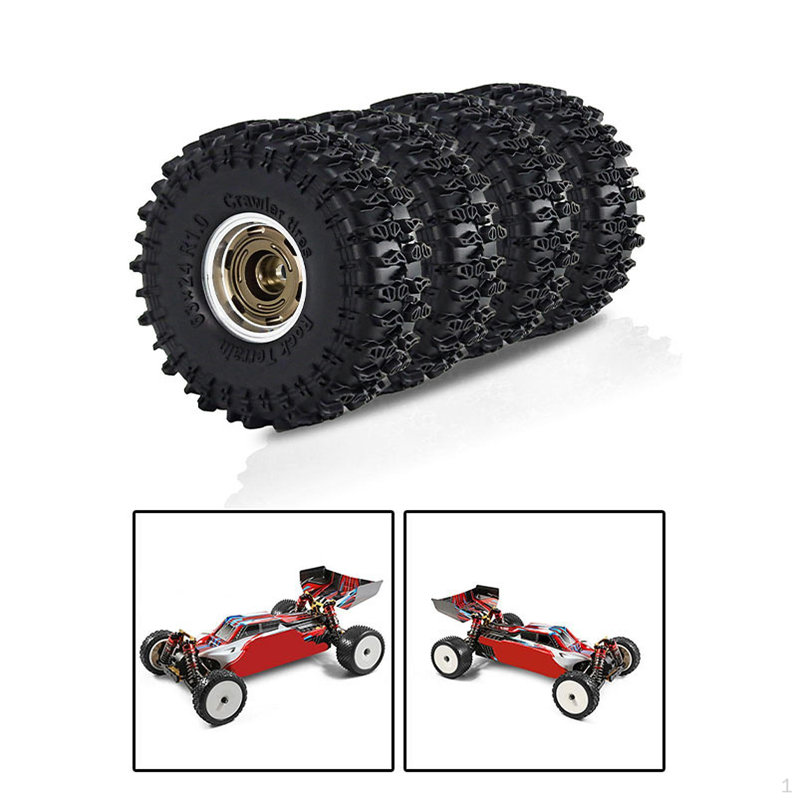 

4 шт. Заміна автомобільних коліс і шин DIY, модифікована міцна з ободом для SCX24 коричневий