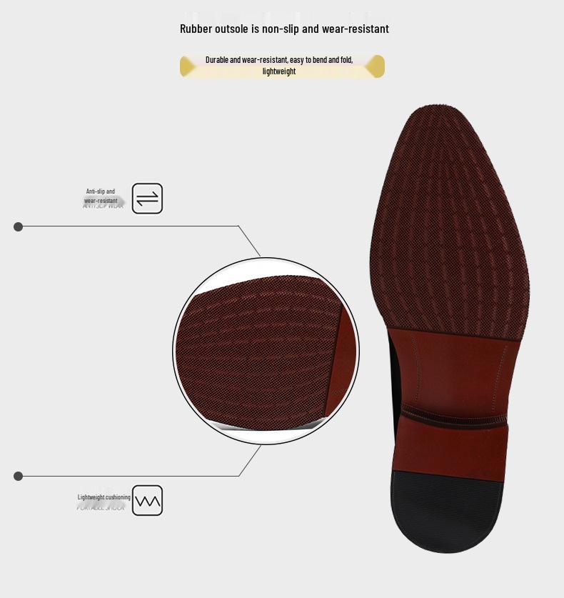 Men's Pointed Toe British Style Leather Loafers - Casual, Office, Teacher, Wedding Shoes