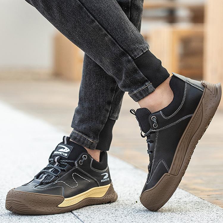 Brand Safeti Work Land Safety Shoes Security Guard Construction Work Shoes Black